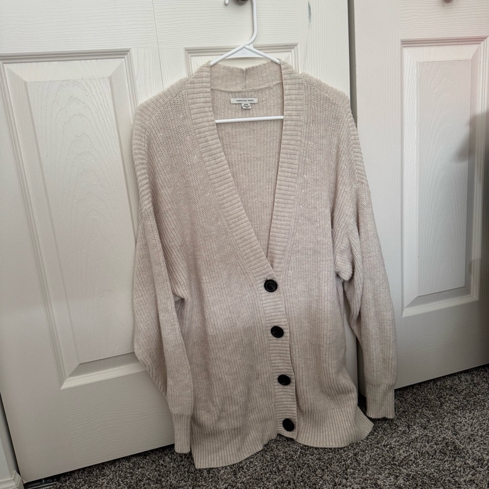 AE Cream Cardigan Sweater